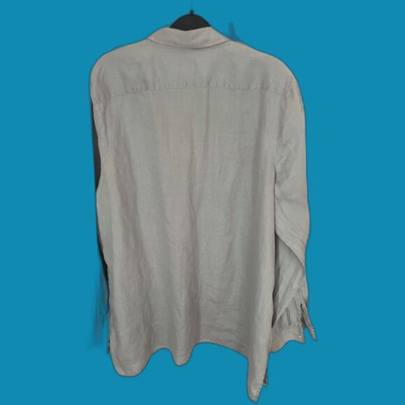 J. Jill Light Gray Button Down Shirt - Picture 2 of 7